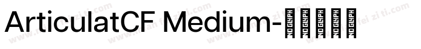 ArticulatCF Medium字体转换